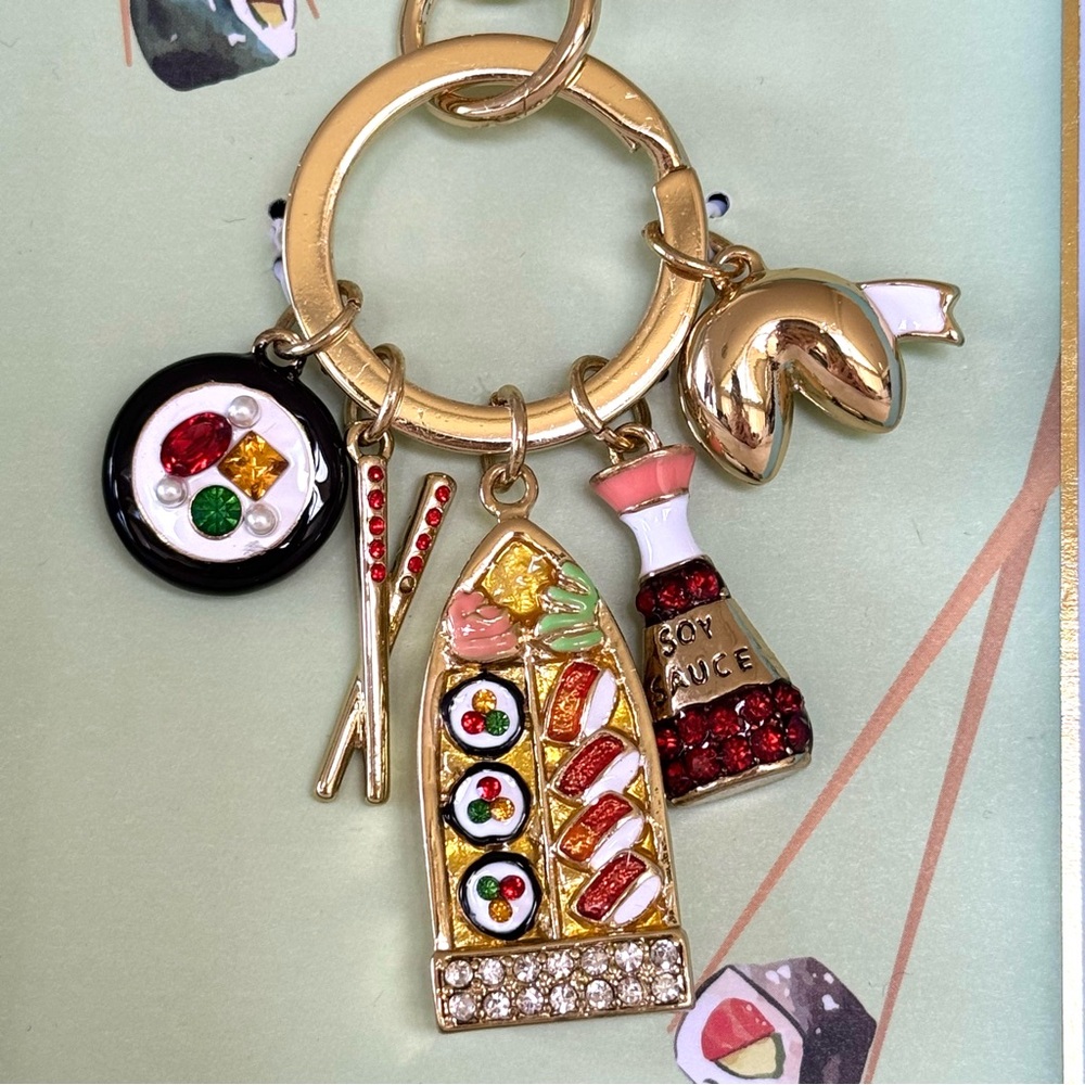 True to Form Sushi Dinner Date Key Chain / Bag Charm - Picture 5 of 5